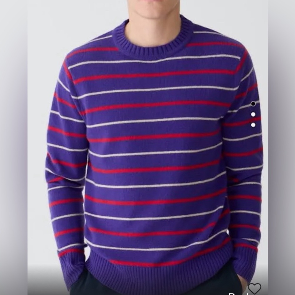 NWOT JCrew Merino wool-blend sweater in stripe